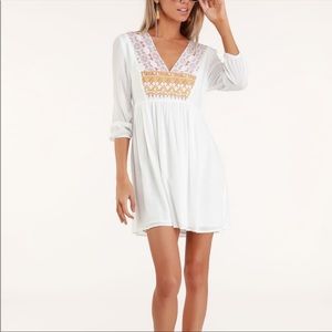 Lulu embroidered baby doll dress
